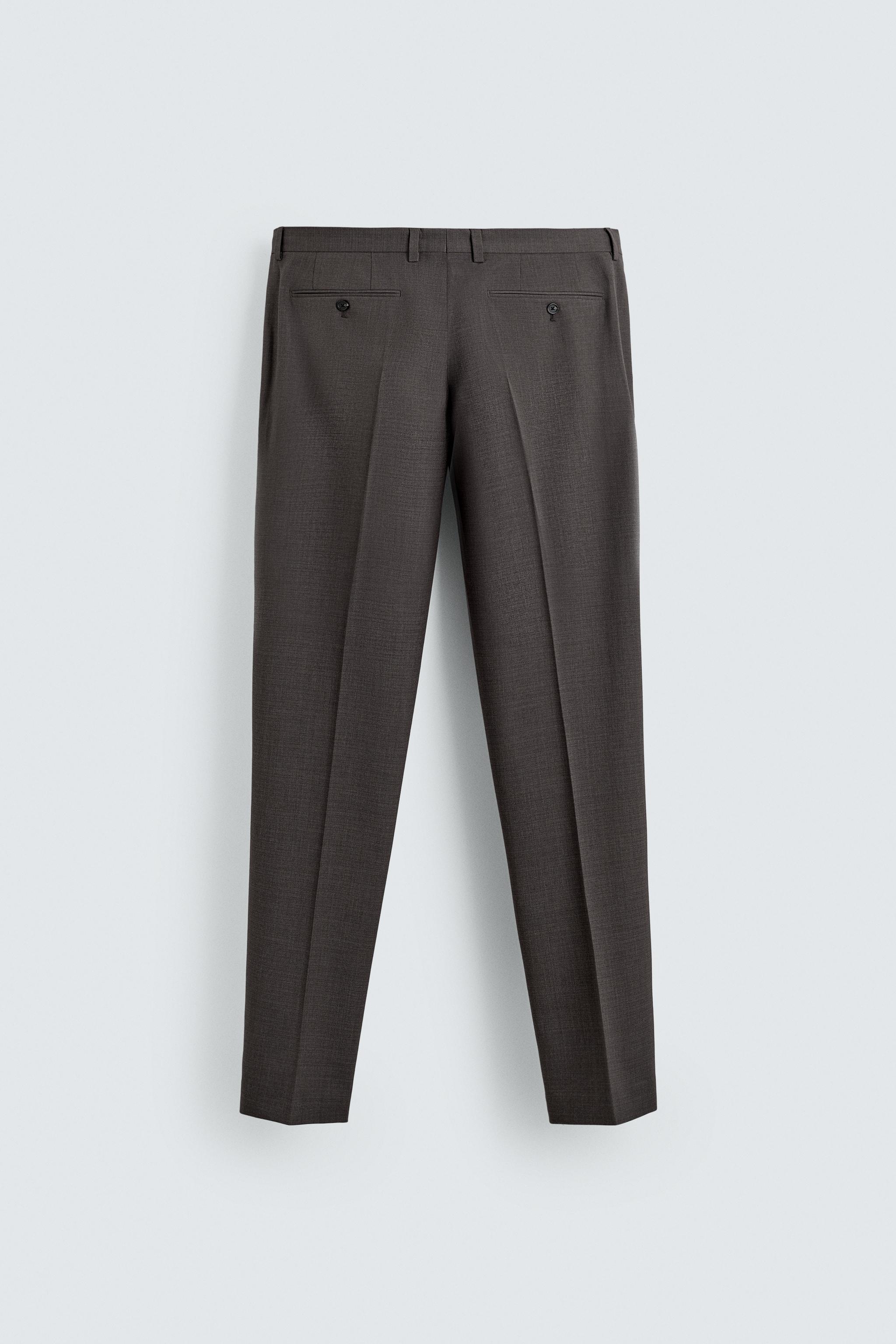 TEXTURED SUIT PANTS